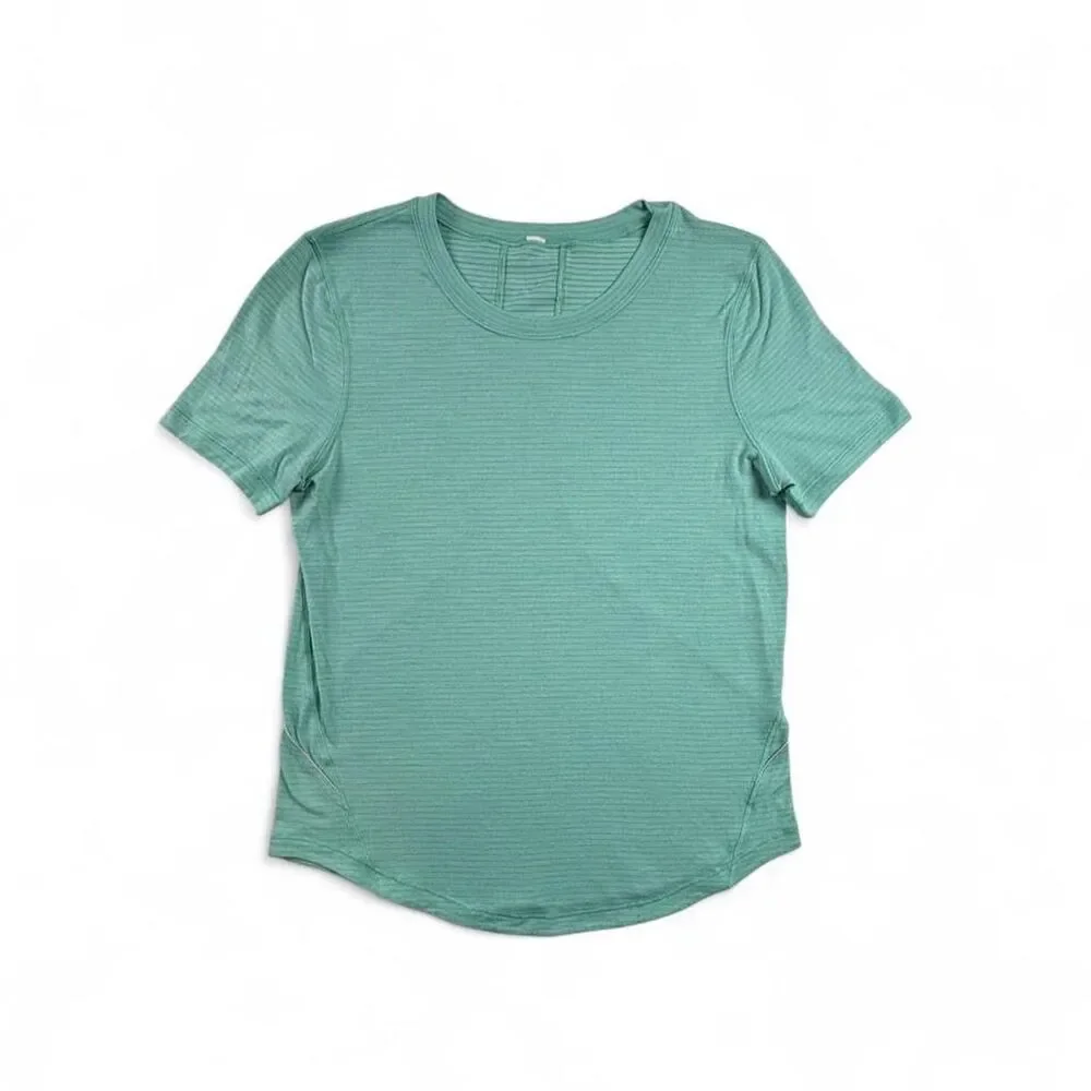 Lululemon Blue Green Short Sleeve Athletic T-Shirt Women’s Small